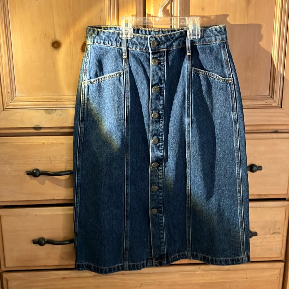 Old Navy Denim Midi Skirt, Size 2